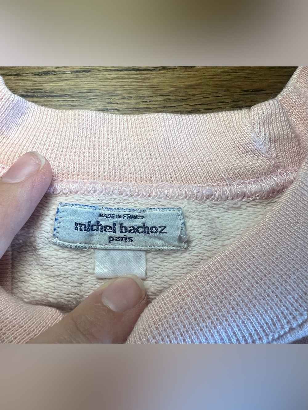 Vintage Michel Bachoz Paris Disney Mickey Minnie Pink Sweatshirt Made France L - Picture 3 of 7